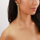 boucles d'oreilles poussoir grand modèle dorées "Mon ange" - Ori Tao