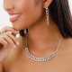 silvered chain post earrings "Rimini" - Ori Tao