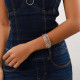 bracelet rigide métal argenté "Rimini" - Ori Tao