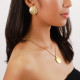 boucles d'oreilles clips rondes dorées "Viper" - Ori Tao
