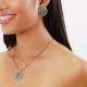 round post earrings silvered "Viper" - Ori Tao