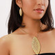boucles d'oreilles dormeuses dorées ovales "Viper" - Ori Tao