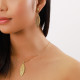 long golden post earrings "Viper" - Ori Tao