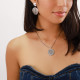 round pendant necklace silvered "Viper" - Ori Tao