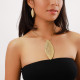 big pendant necklace golden "Viper" - Ori Tao