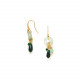 hook earrings ring & dangles "Agata verde" - Nature Bijoux