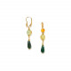 jade drop french earrings "Agata verde" - 