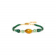 adjustable thin bracelet "Agata verde" - 