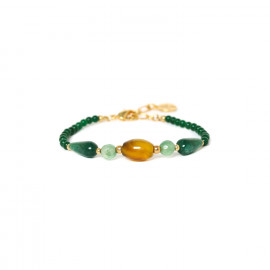bracelet ajustable vert "Agata verde" - Nature Bijoux