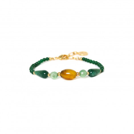 adjustable thin bracelet "Agata verde"