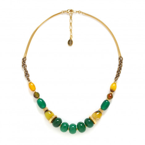 simple short necklace green "Agata verde"