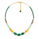 thin short necklace green "Agata verde" - 