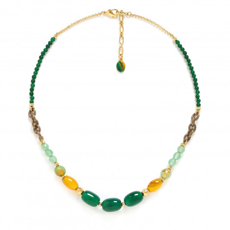 thin short necklace green "Agata verde"