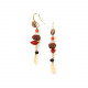 simple hook long earrings with citrin dangle "Bangalore" - 