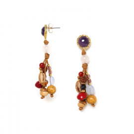 amethyst post earrings "Bangalore" - 