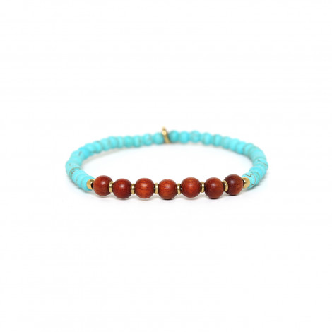 round beads stretch bracelet "Boreal"