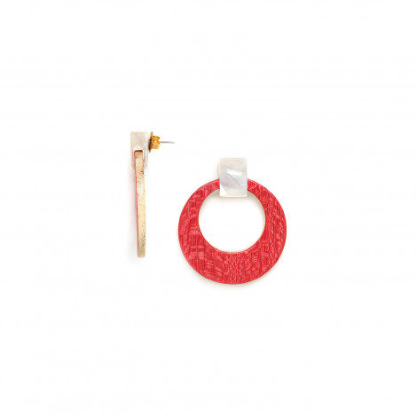 red gypsy post earrings "Cosmos"