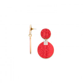 red post earrings "Cosmos" - Nature Bijoux