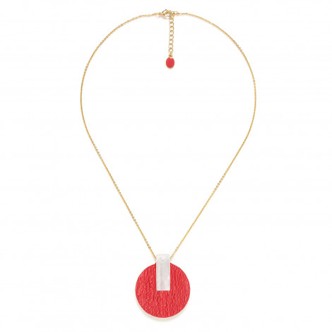 red pendant necklace "Cosmos"