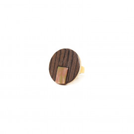 brown adjustable ring "Cosmos" - Nature Bijoux