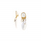 white clip earrings "Darwin" - Nature Bijoux