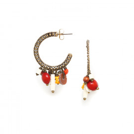 orange creole earrings "Darwin" - 