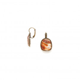 orange french hooks earrings "Darwin" - 