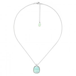 thin necklace blue pendant "Darwin" - 