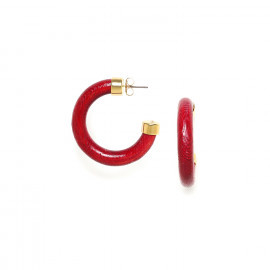 boucles d'oreilles créoles rouges "Kinsley" - Nature Bijoux