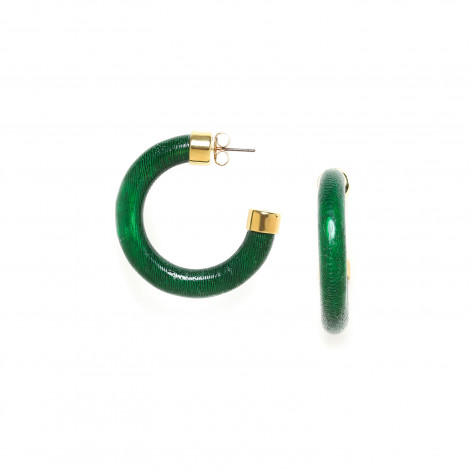 green creole earrings "Kinsley"