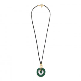 collier long pendentif vert "Kinsley" - Nature Bijoux