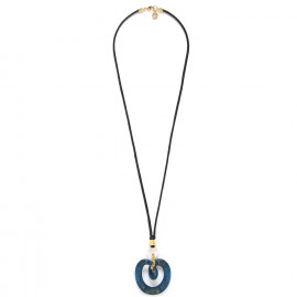 collier long pendentif bleu "Kinsley" - Nature Bijoux