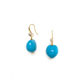 simple hook earrings (blue) "Lumbang" - Nature Bijoux