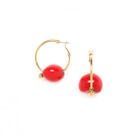 red creole earrings "Lumbang" - Nature Bijoux