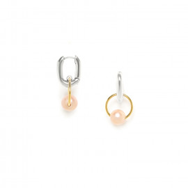 pearl ring creole earrings "Ozuka" - Nature Bijoux