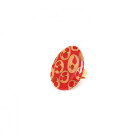 bague rouge grand modèle "Piccadilly" - Nature Bijoux