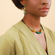 post earrings with 5 dangles "Agata verde" - Nature Bijoux