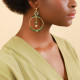 boucles d'oreilles poussoir gitane grand modèle "Agata verde" - Nature Bijoux