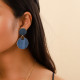 boucles d'oreilles poussoir bleues "Cosmos" - Nature Bijoux
