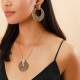 brown gypsy post earrings "Cosmos" - Nature Bijoux