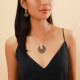 collier pendentif marron "Cosmos" - Nature Bijoux