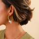 white creoles earrings "Darwin" - Nature Bijoux