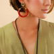 boucles d'oreilles poussoir gitanes rouges "Kinsley" - Nature Bijoux