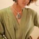 short necklace with blue pendant "Piccadilly" - Nature Bijoux