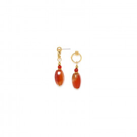 olive post earrings "Agate" - 