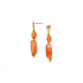 2 beads post earrings "Agate" - 
