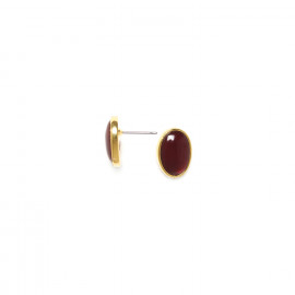oval post earrings "Agate" - 