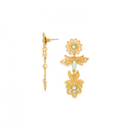 flower post dangle earrings (amazonite) "Cassiopee" - Franck Herval
