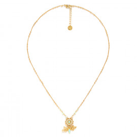 mini flower pendant necklace(amazonite) "Cassiopee" - Franck Herval