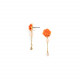 orange carnation flower post earrings "Clea" - Franck Herval
